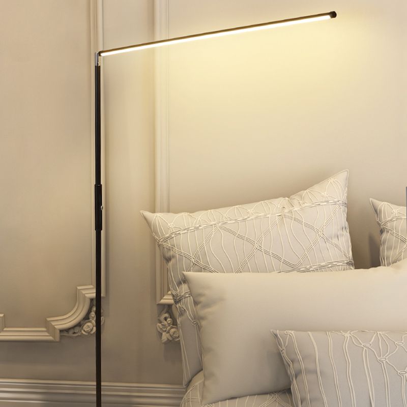 Edge minimalistisk lineær gulvlampe, metal, sort/hvid