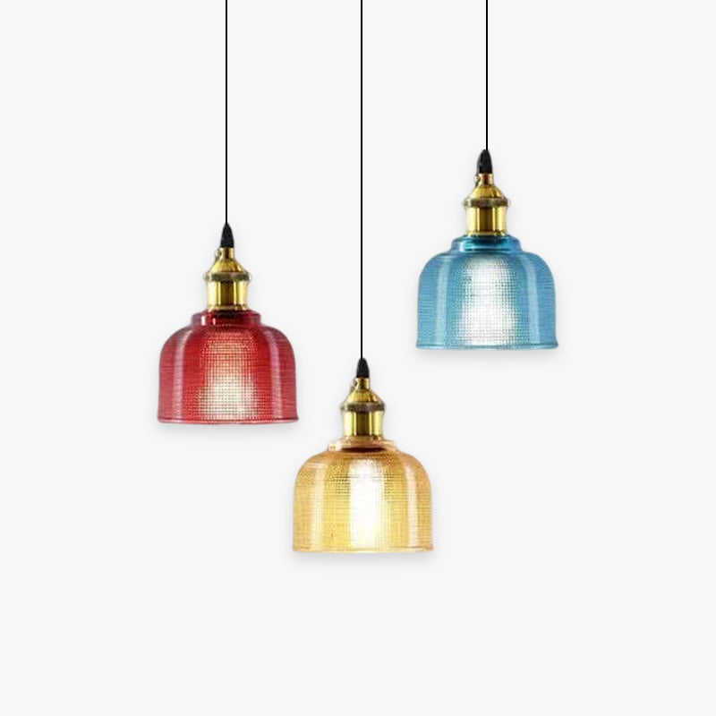 Valentina art deco-pendellamper i farvet glas