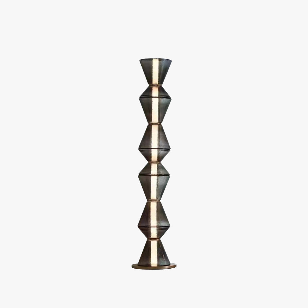 Evette nordisk moderne sort LED-pendel-, gulv- og bordlampe, glas