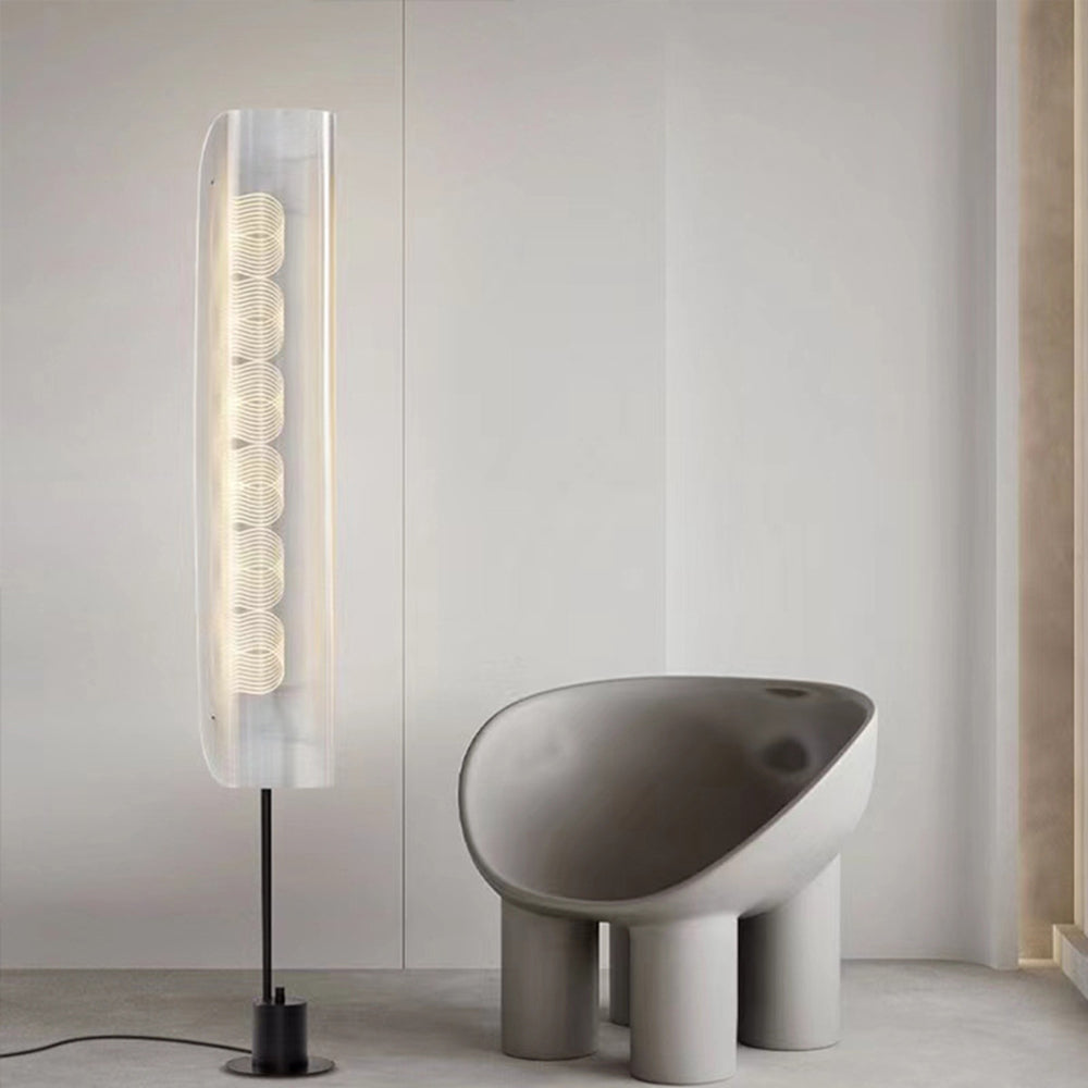 Salgado Nordic Minimalistic White Floor Lamp, Metal &