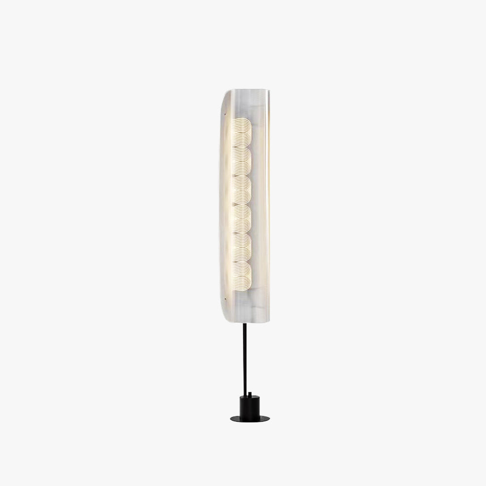 Salgado Nordic Minimalistic White Floor Lamp, Metal &