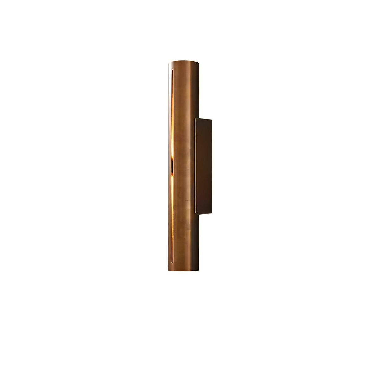 Avsilara moderne minimalistisk cylindrisk væglampe i messing