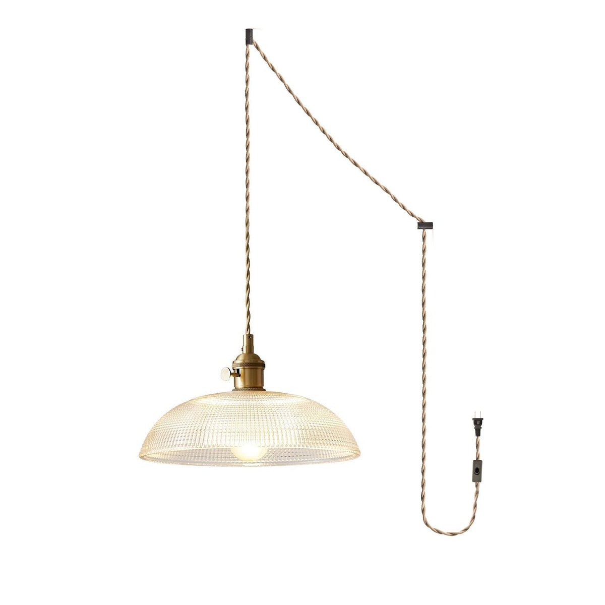 Crinel pendellampa i mässing och glas