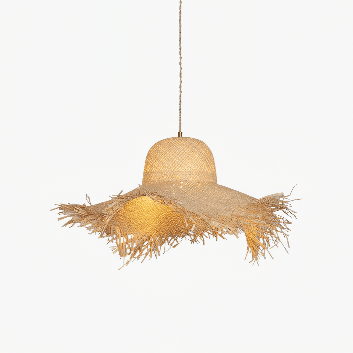 Vocan vintage pendellampe i rattan