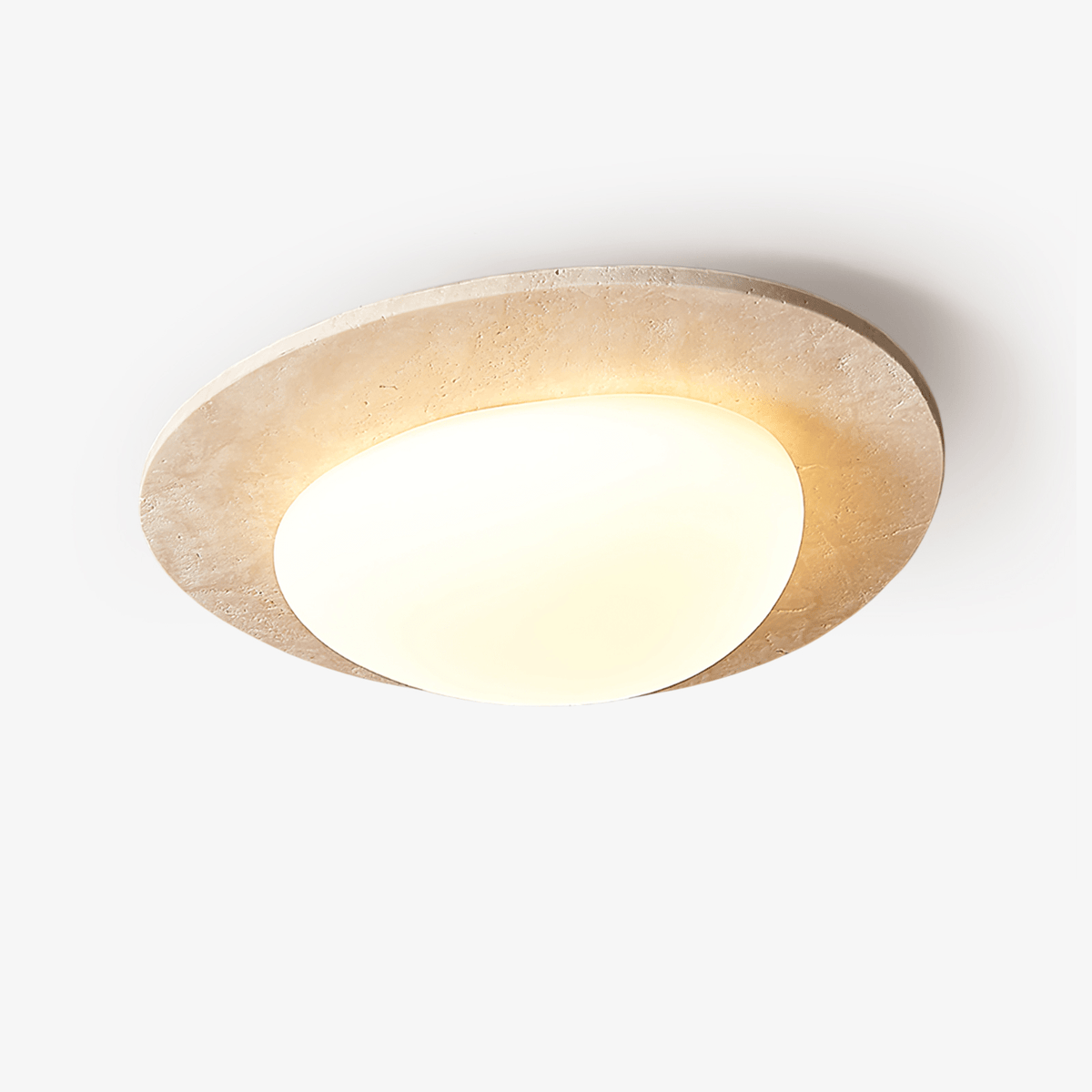 Candeeiro de teto circular em travertino Orlaeisra