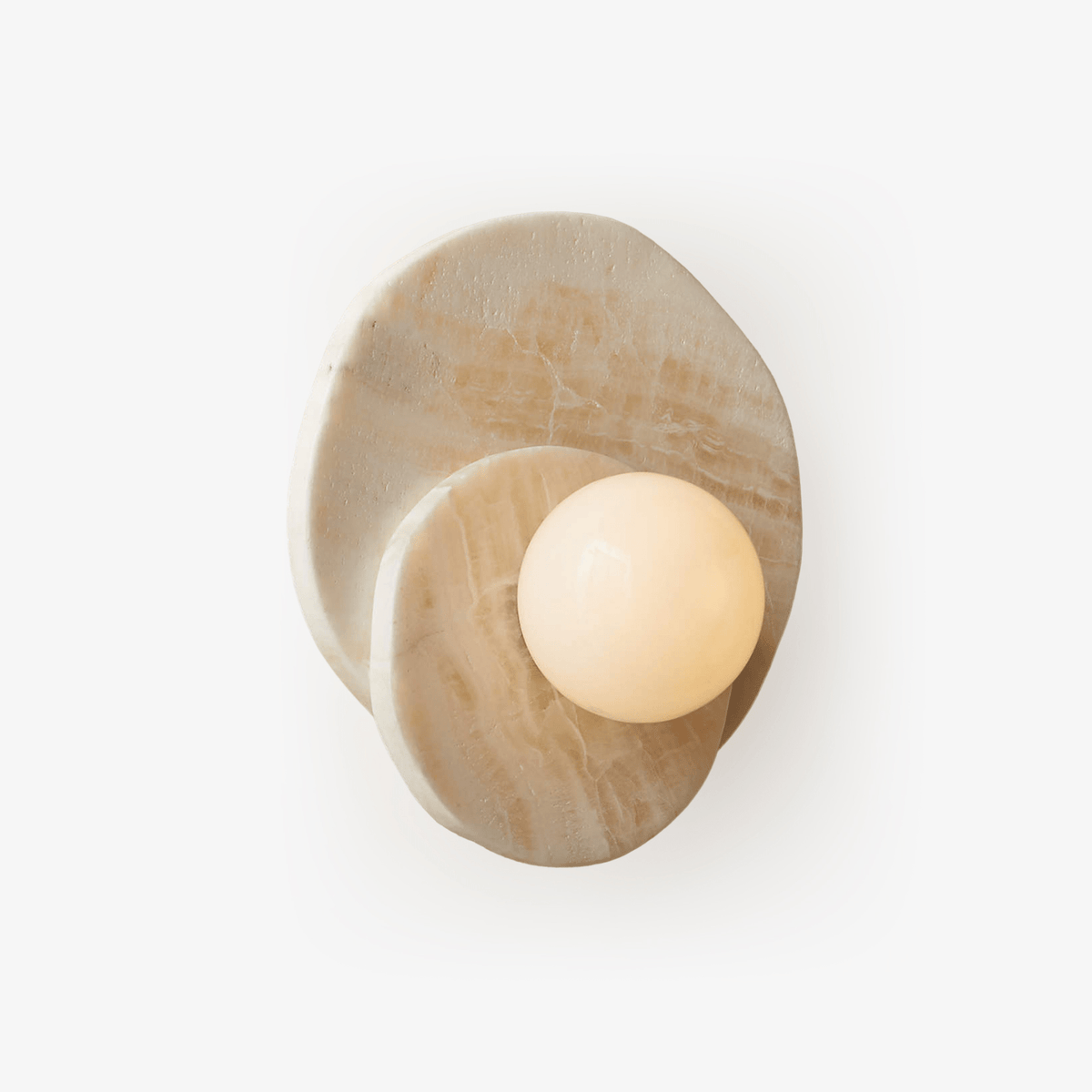Alorarae organisk vägglampa i alabaster