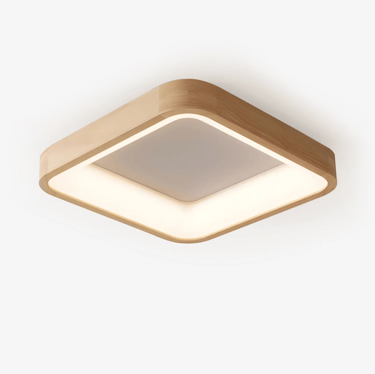 Uphae moderne minimalistisk firkantet loftslampe i træ