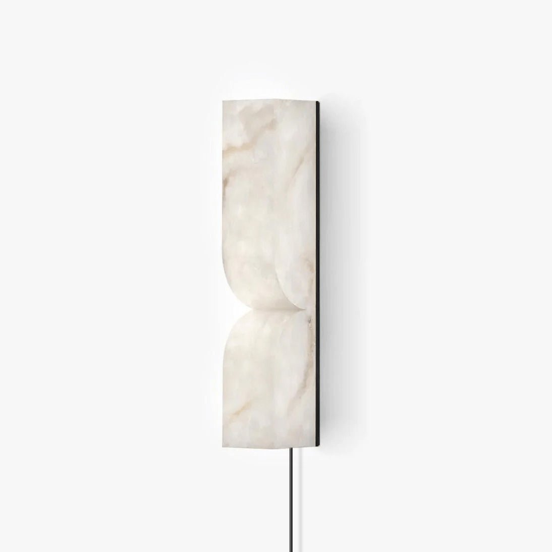 Lena rektangulær væglampe i alabast med stik