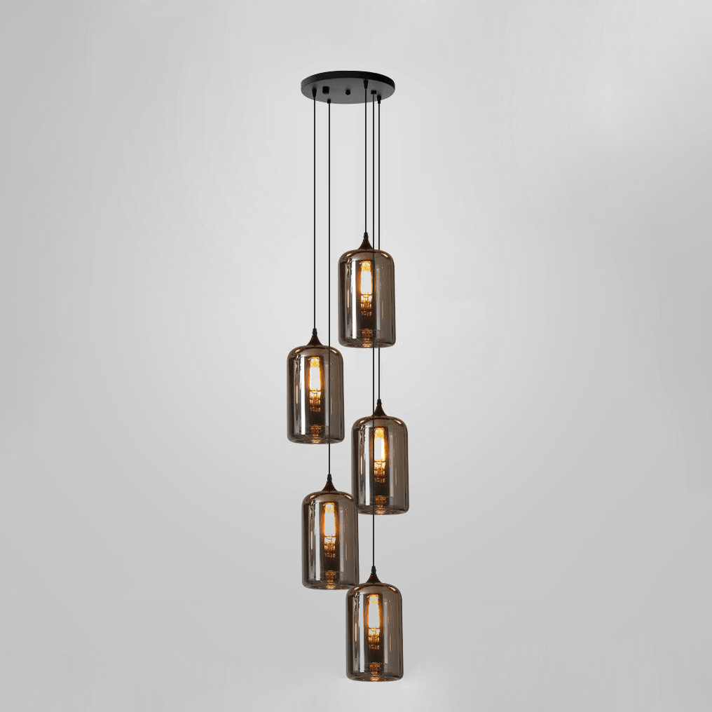 Tevely industrielt elegant pendel i glas
