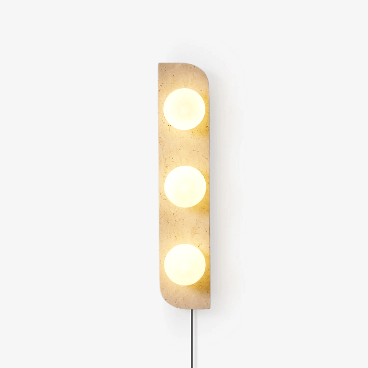 Serearia minimalistisk plug-in-væglampe i travertin
