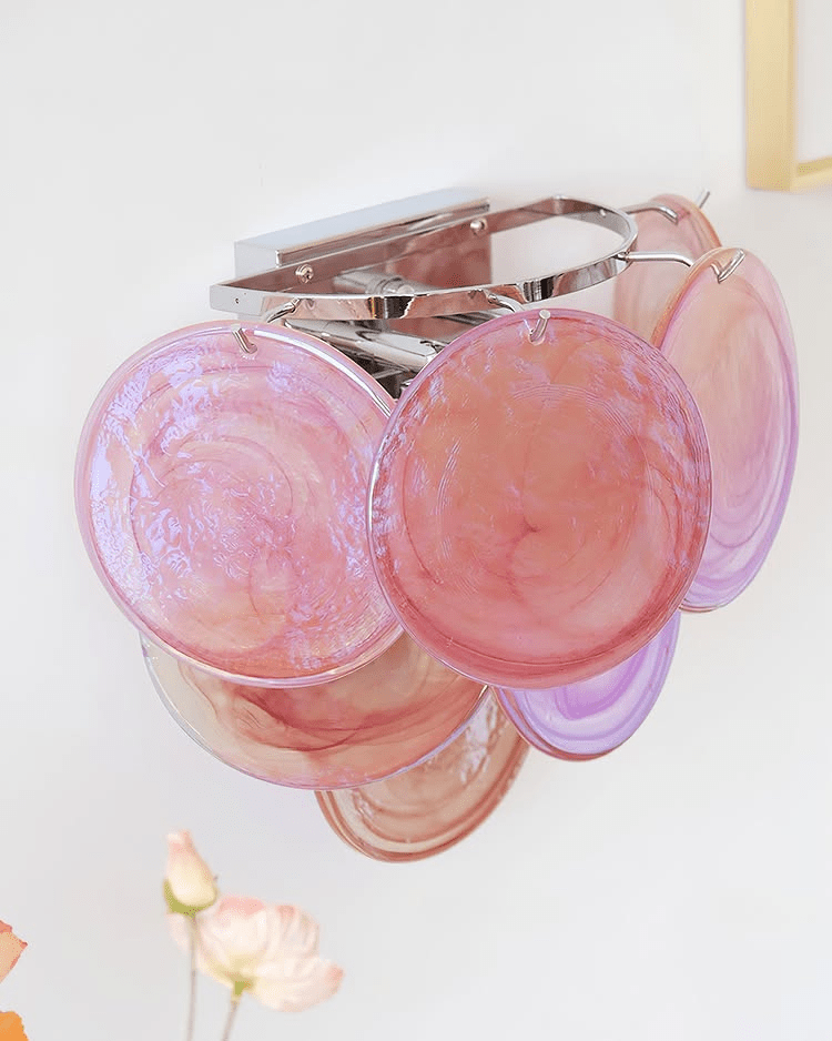 Velenina-seinävalaisin, taiteellinen Muranon lasilevy