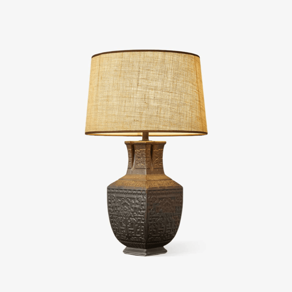 Echo vintage-bordlampe i stof
