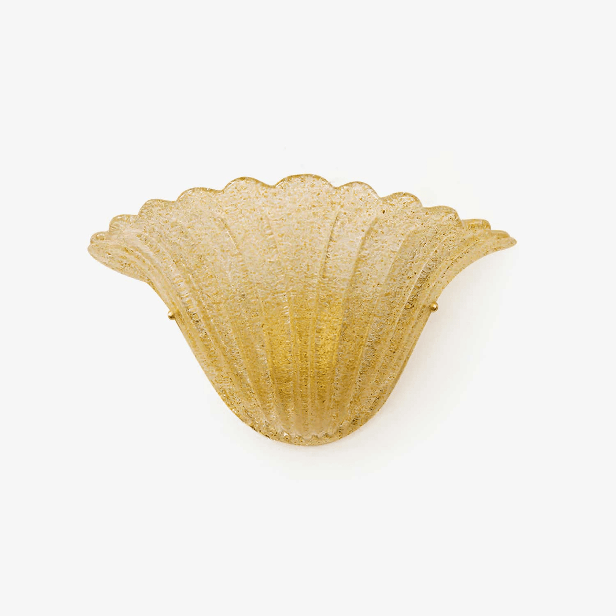 Celoeria elegant vägglampa i texturerat glas med vågig kant