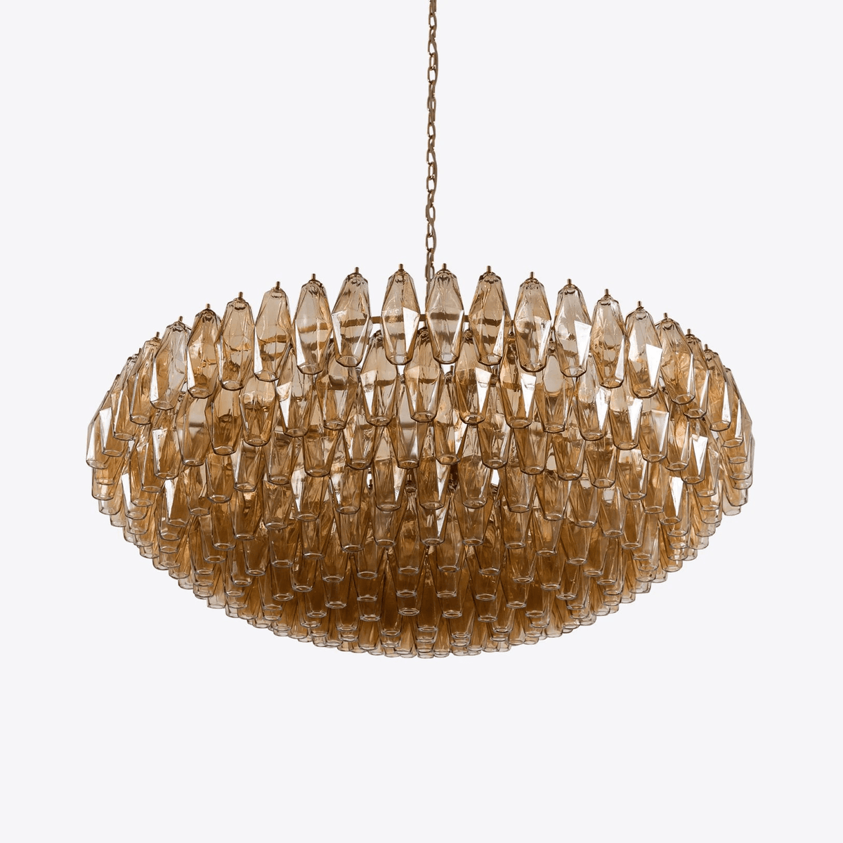 Celinora taklampa med nivåer i bärnstensfärgat vintageglas