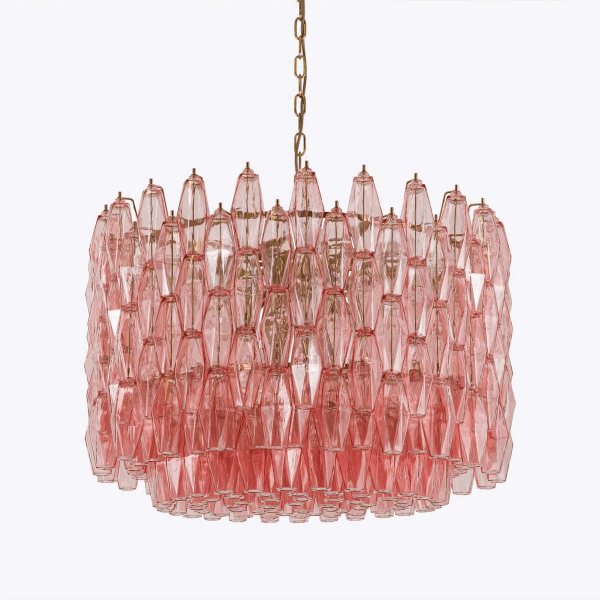 Celenella Trommelysekrone i ravfarvet glas elegant