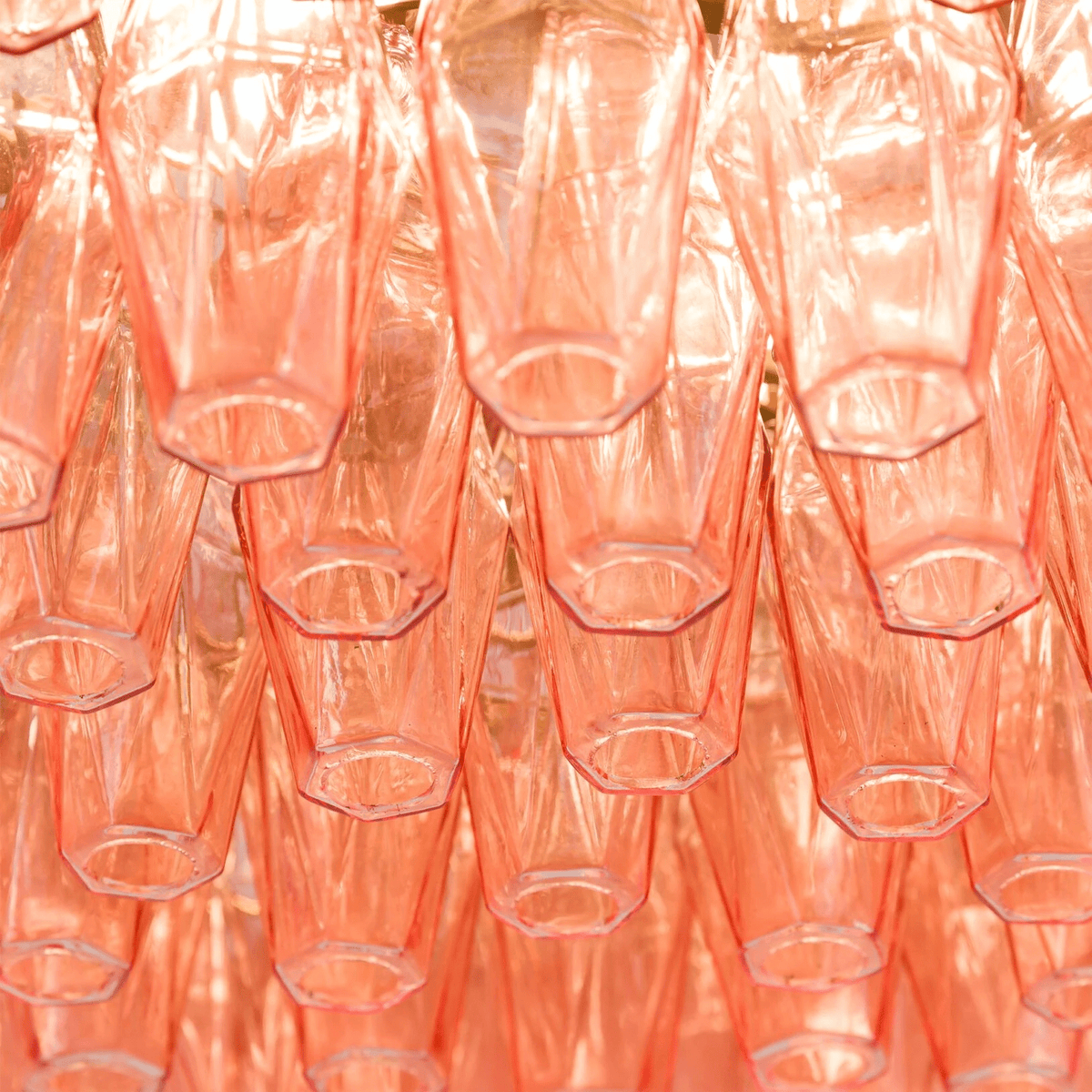 Celenella Trommelysekrone i ravfarvet glas elegant