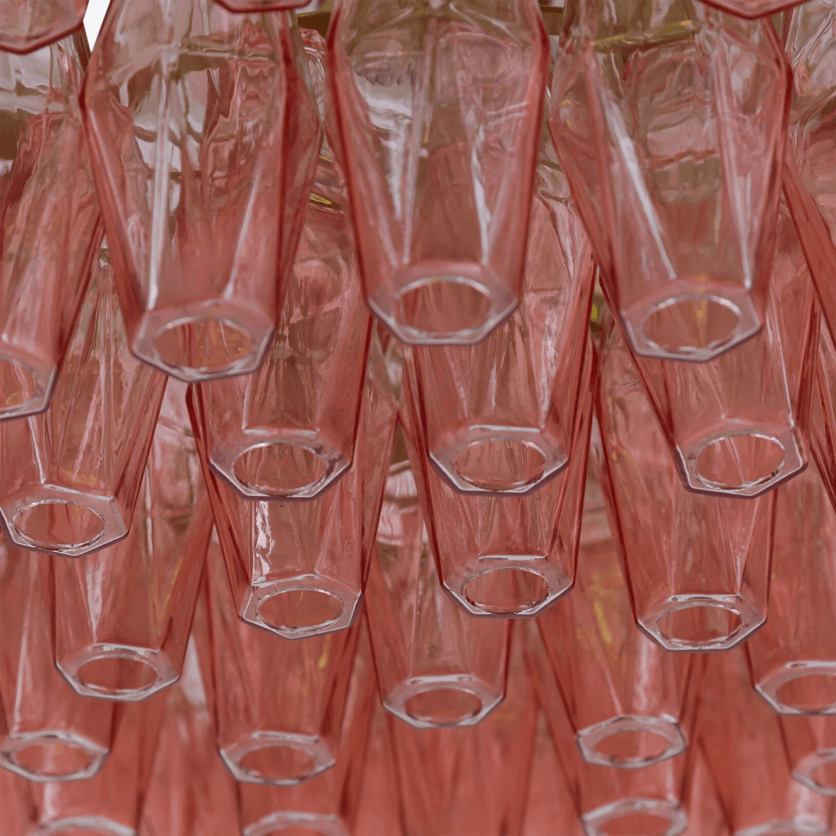 Celenella Trommelysekrone i ravfarvet glas elegant