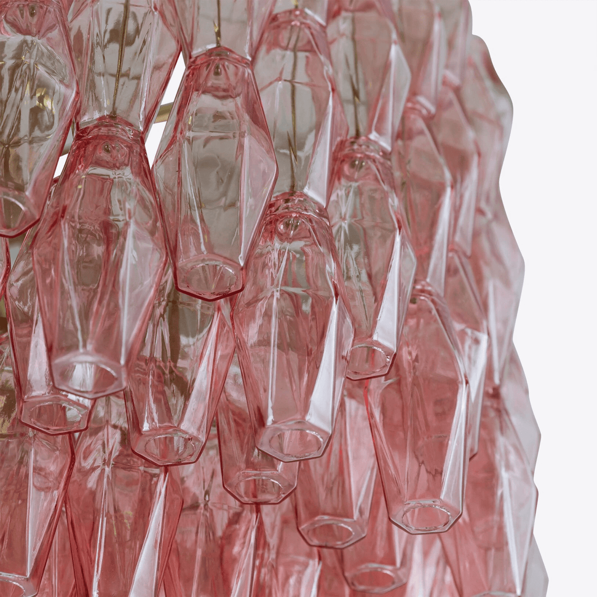 Celenella Trommelysekrone i ravfarvet glas elegant
