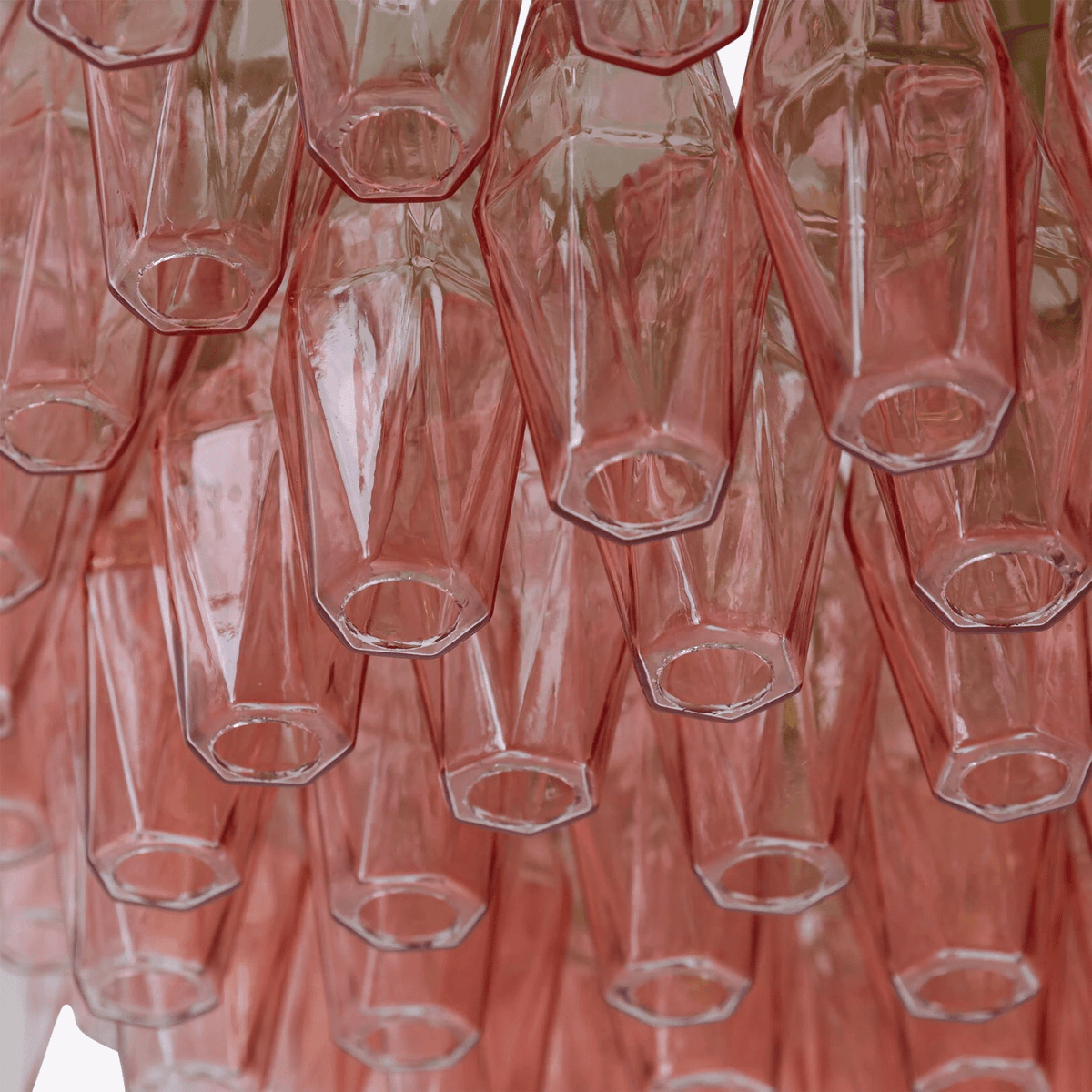 Celenella Trommelysekrone i ravfarvet glas elegant