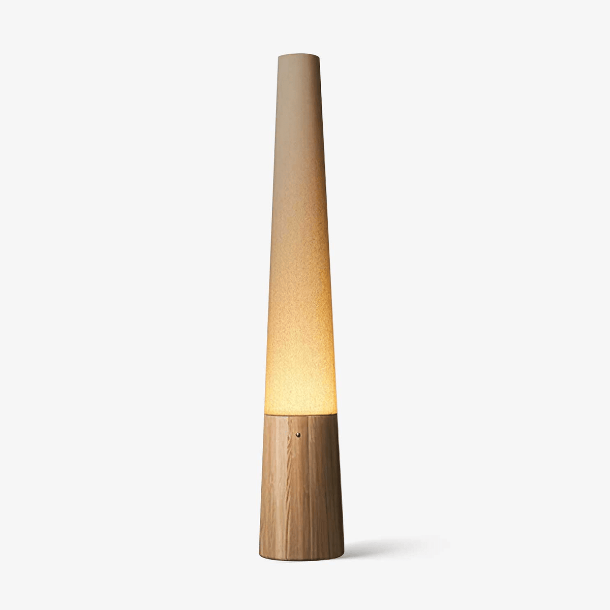 Candeeiro de pé em madeira Glow Cone