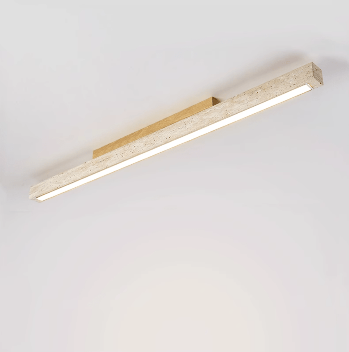 Valinian minimalistisk linjär taklampa i travertin
