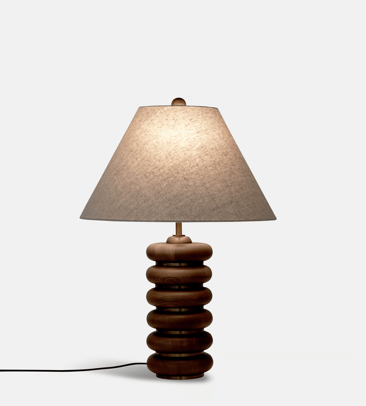 Candeeiro de mesa minimalista em madeira Rinalia