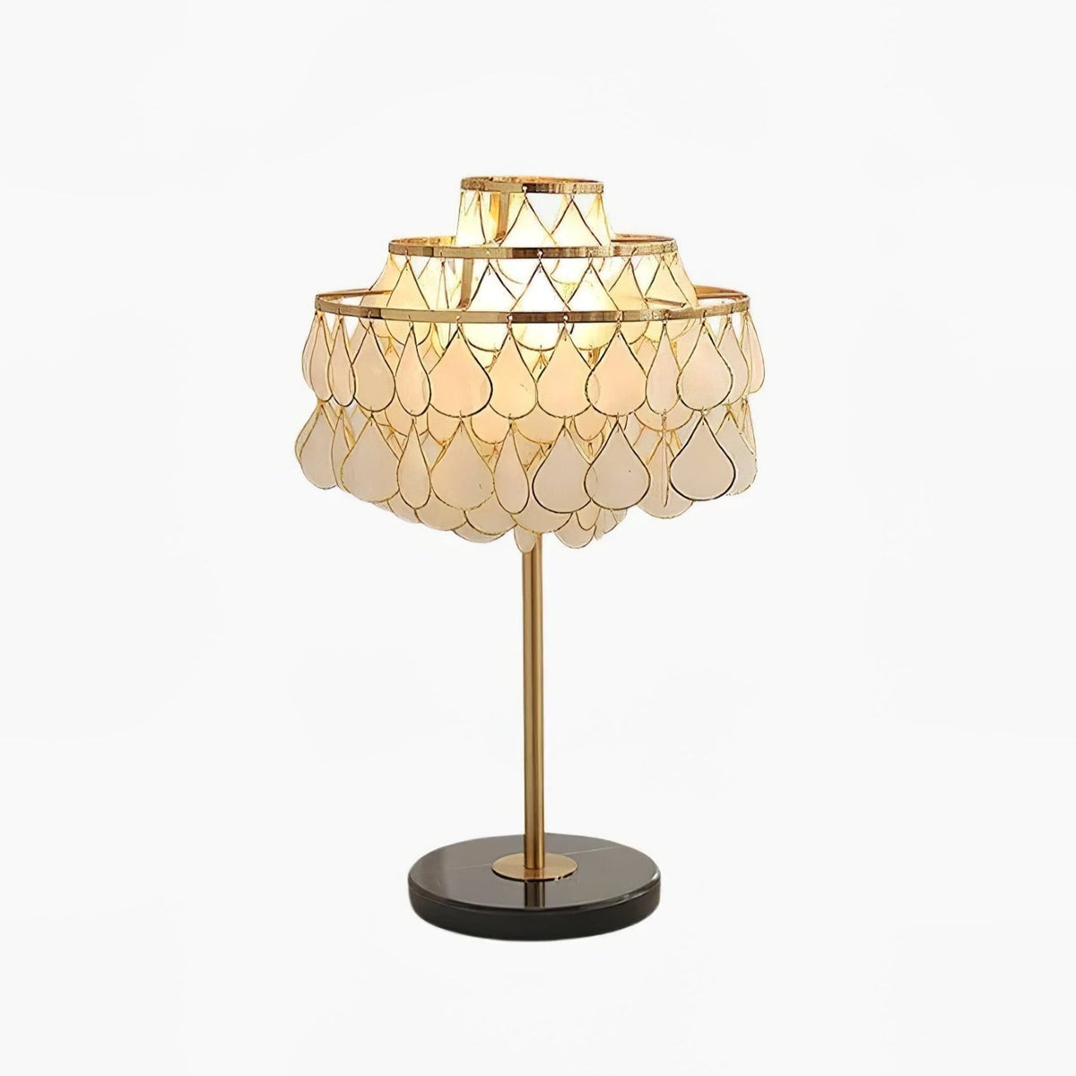 Luksus-skalbordlampe med dråber Jacob