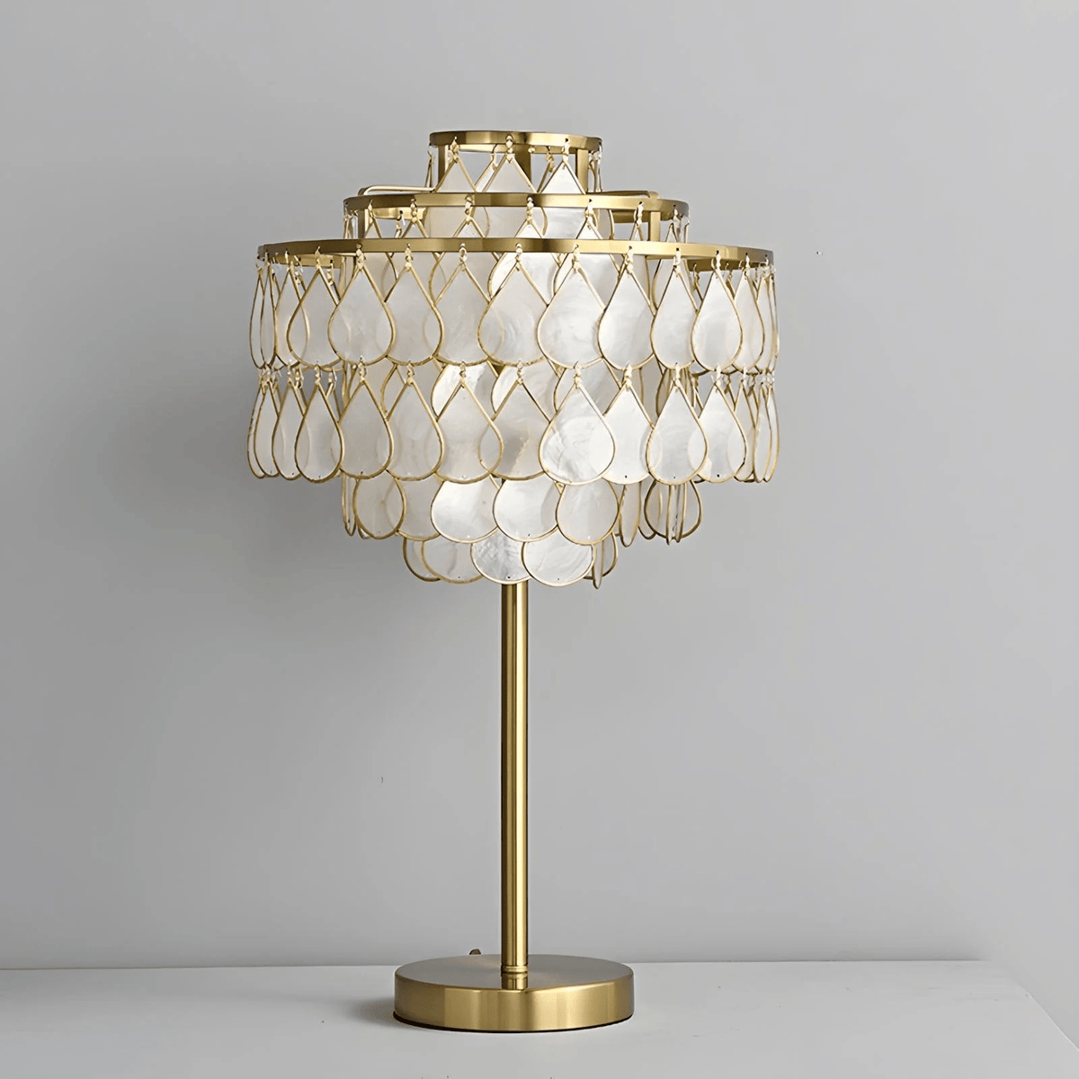 Luksus-skalbordlampe med dråber Jacob
