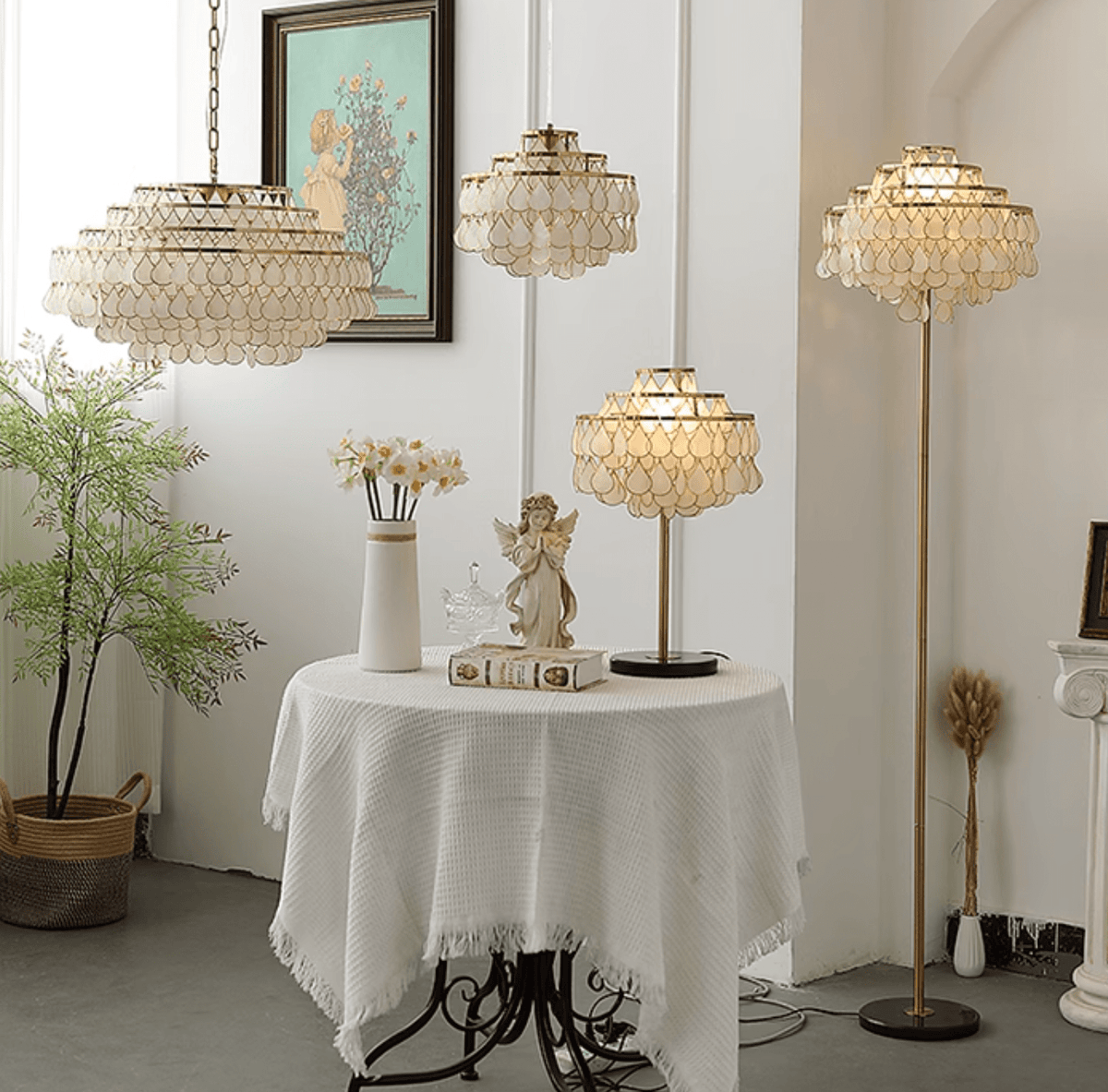 Luksus-skalbordlampe med dråber Jacob