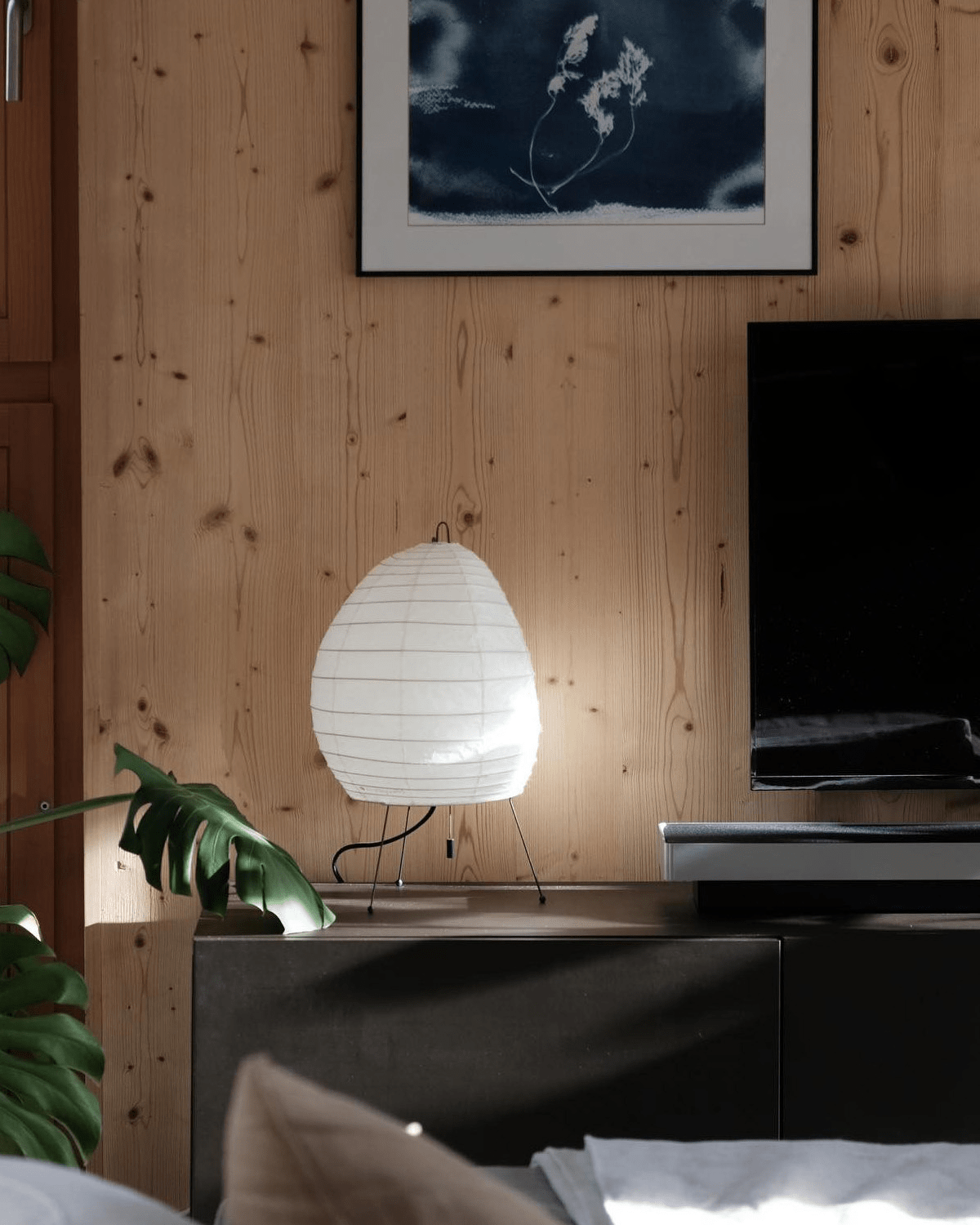 Candeeiro de mesa moderno Elaris em papel de arroz