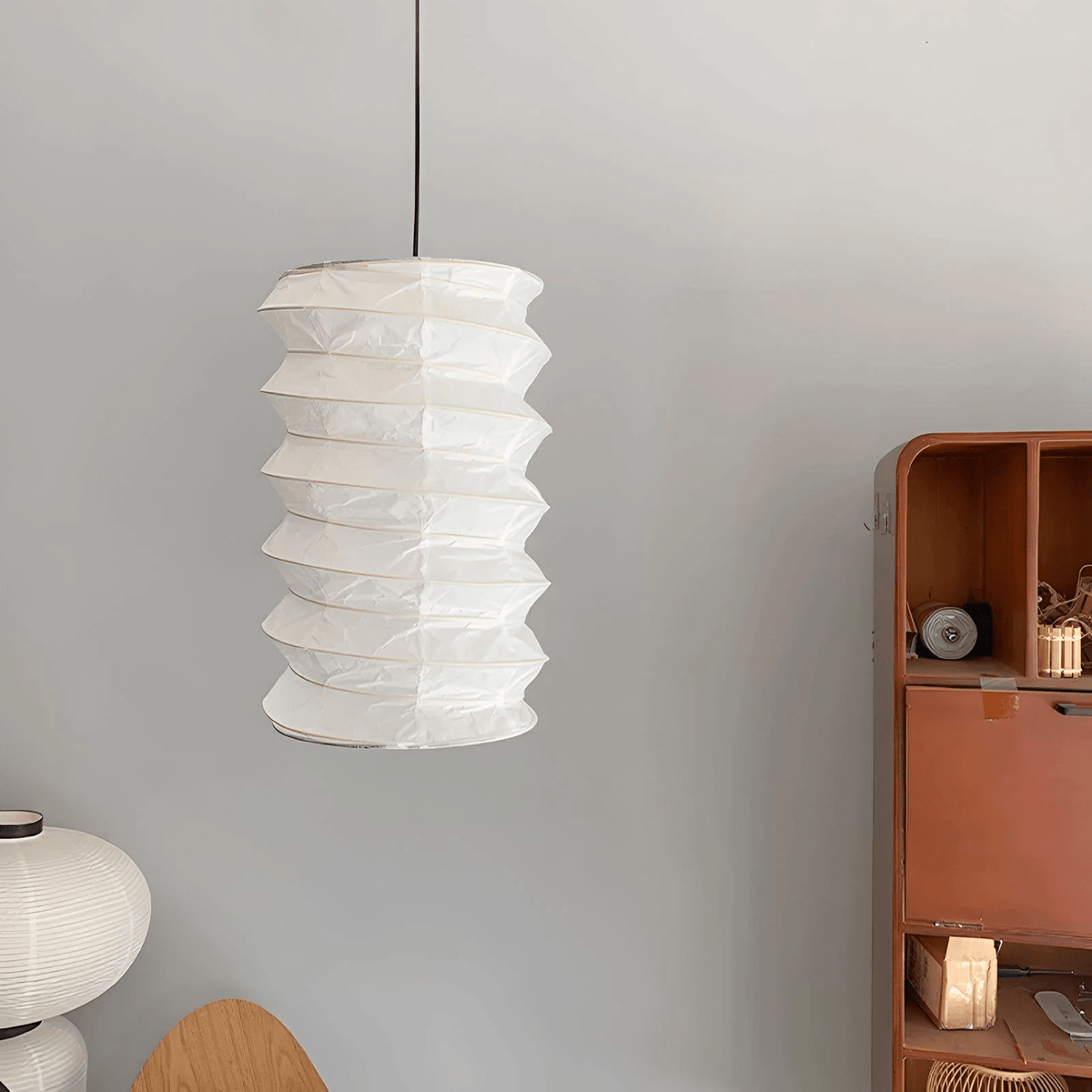 Luninaine minimalistisk pendellampe i papir