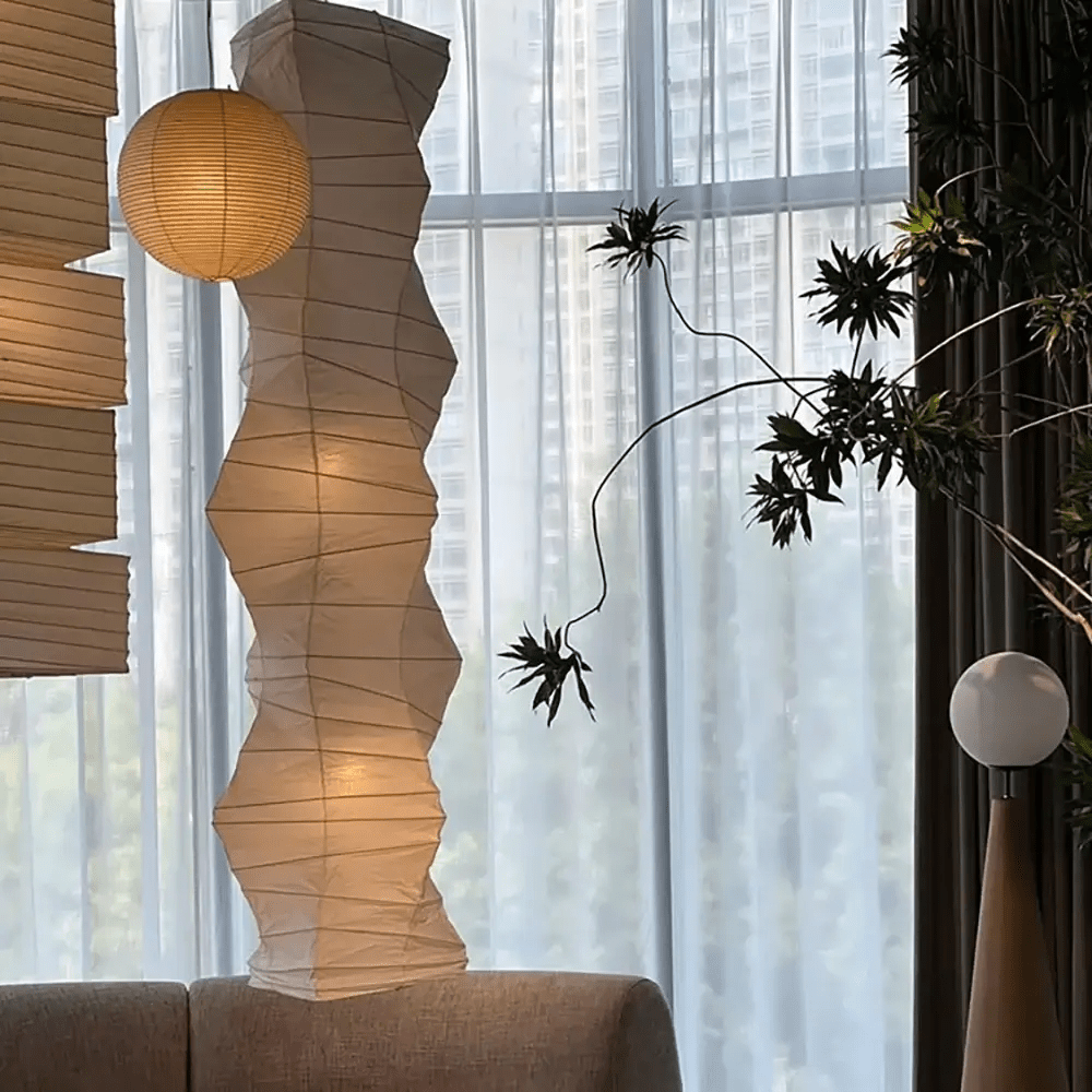 Piaeenne moderne pendellampe i papir