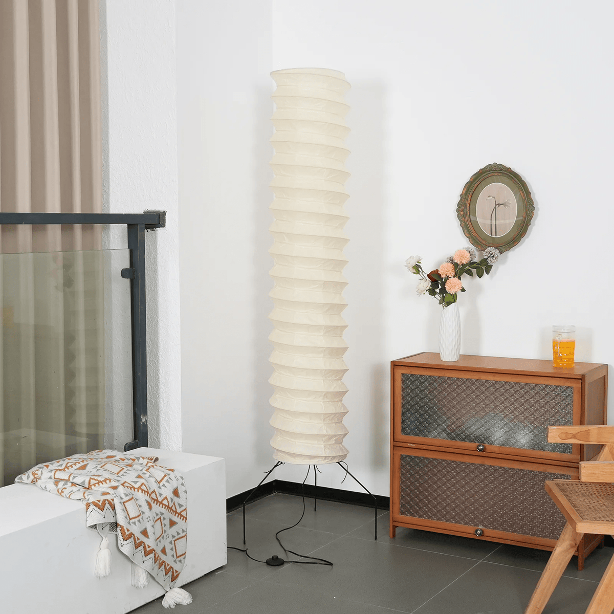 Soraine minimalistisk gulvlampe i rispapir