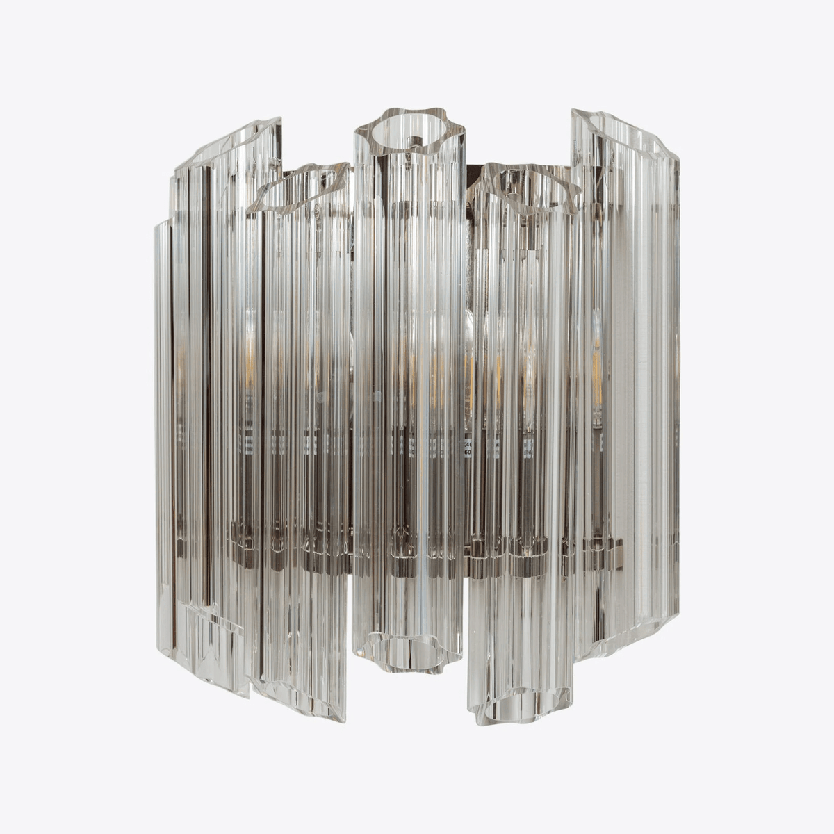 Celalaria vägglampa i klart Murano-glas med rörkaskad