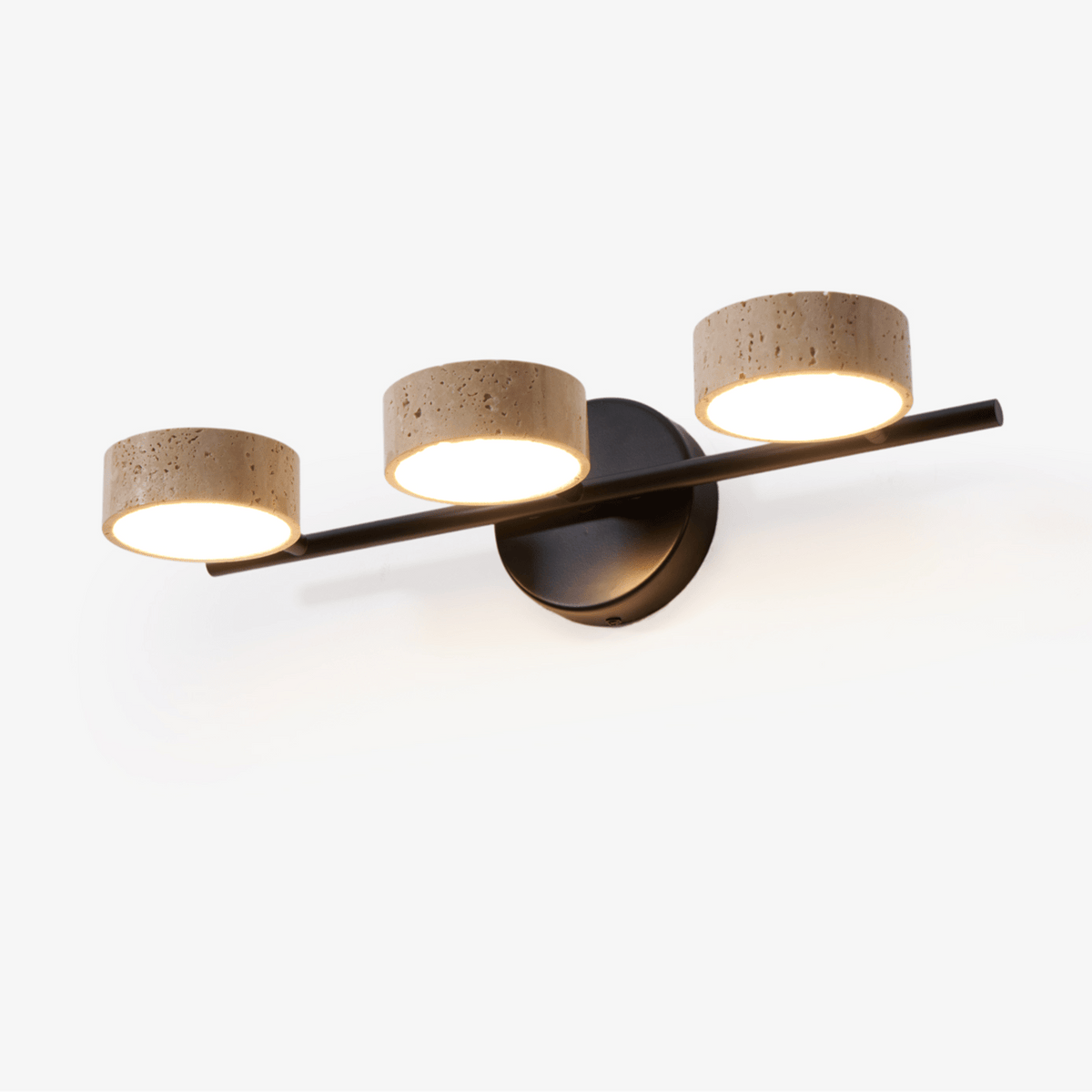 Ceshair vanitylampe med flere hoveder i travertin