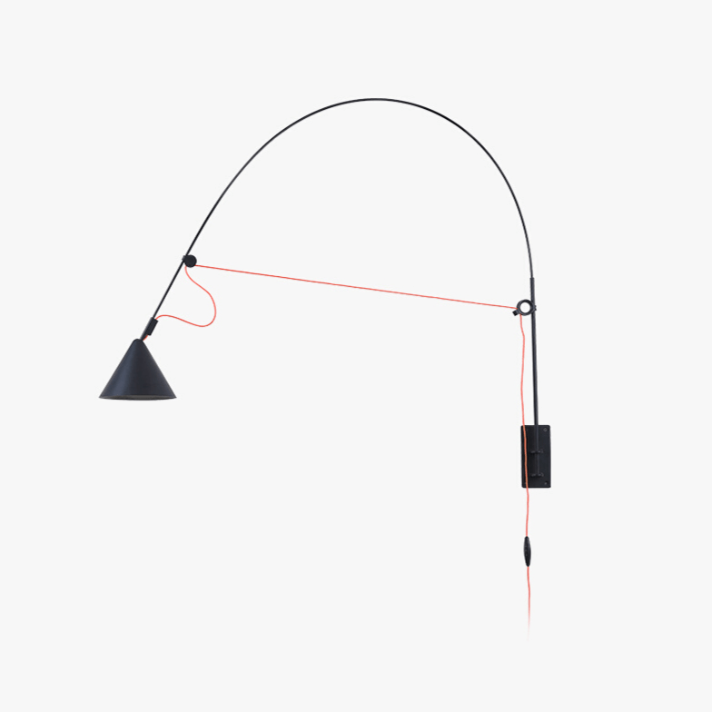 Noraette væglampe bue kegle minimalistisk