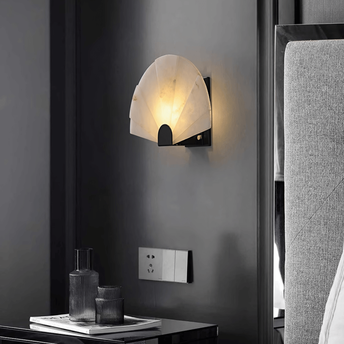 Nivelella Minimalistisk væglampe i alabast
