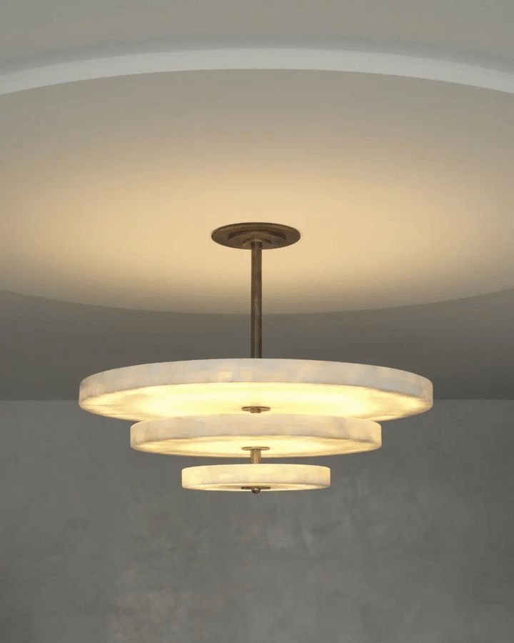 Minimalistisk pendellampa i alabaster Nivoreria