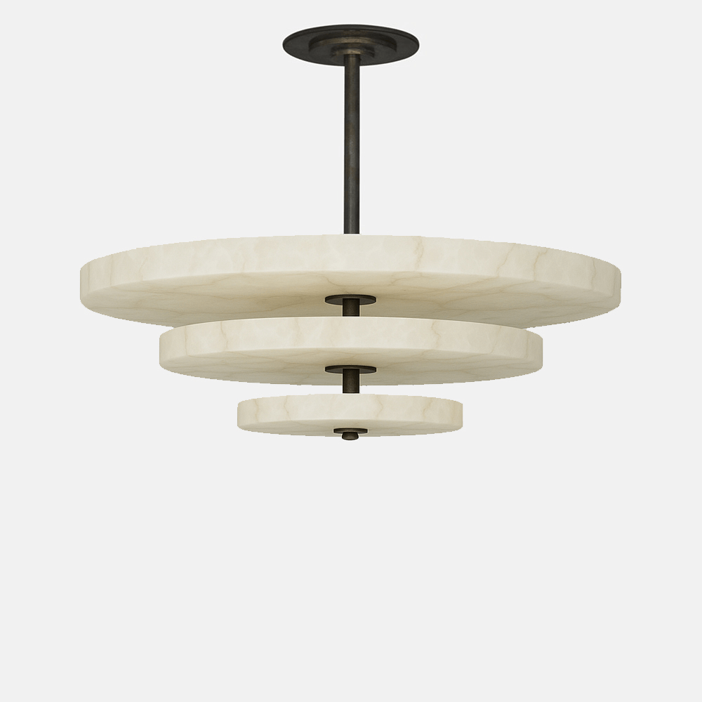 Minimalistisk pendellampa i alabaster Nivoreria