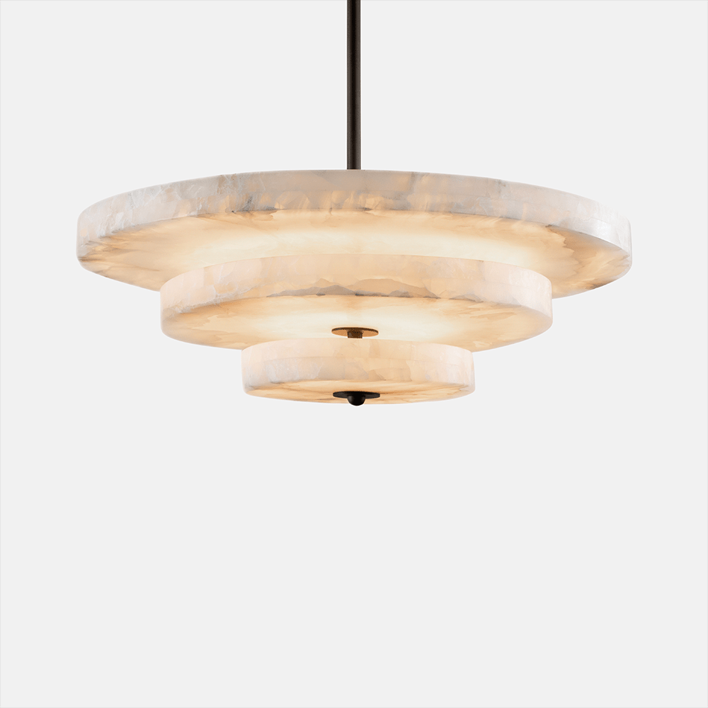 Minimalistisk pendellampa i alabaster Nivoreria