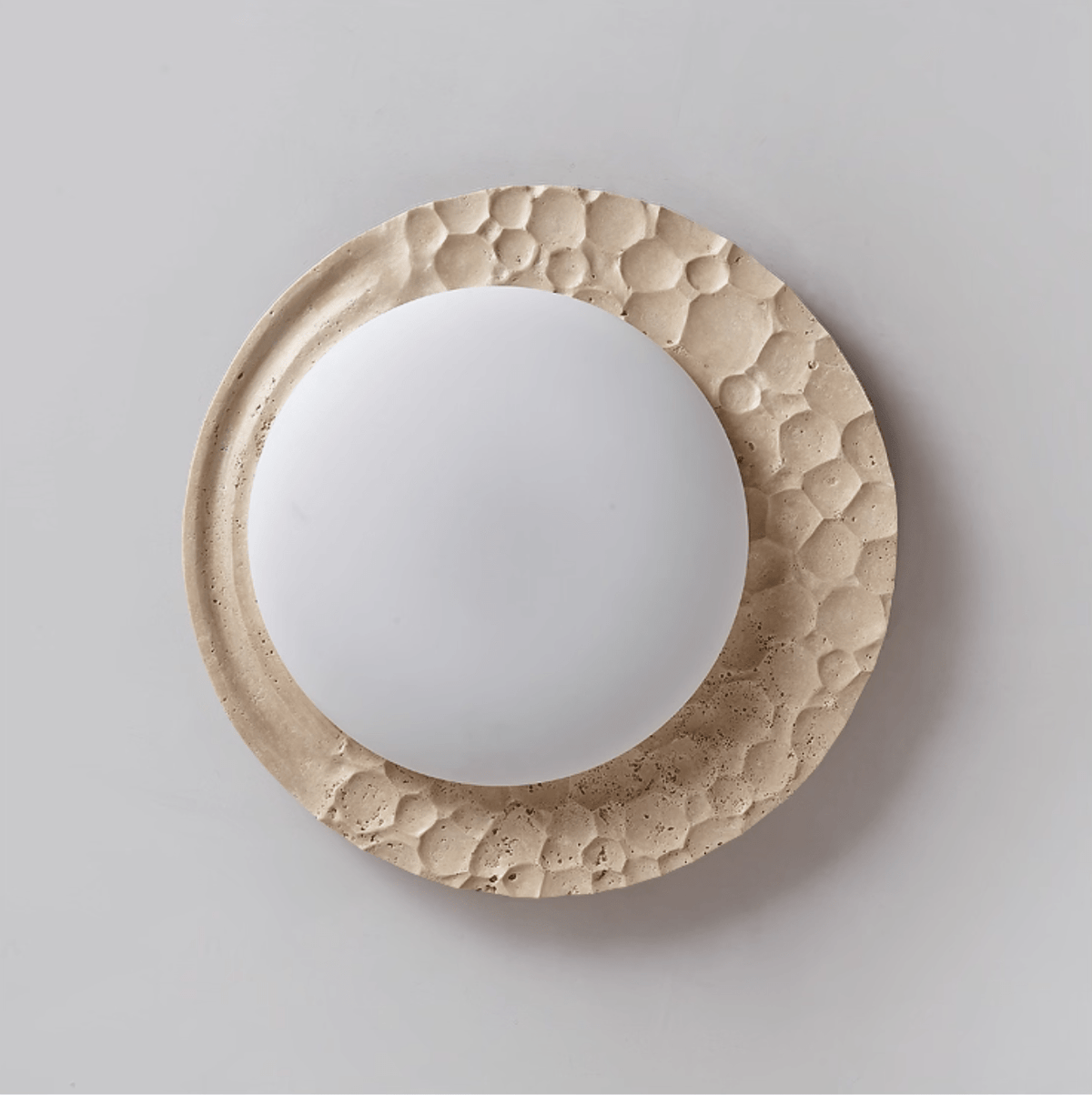 Ivsoris Tekstureret travertinloftlampe