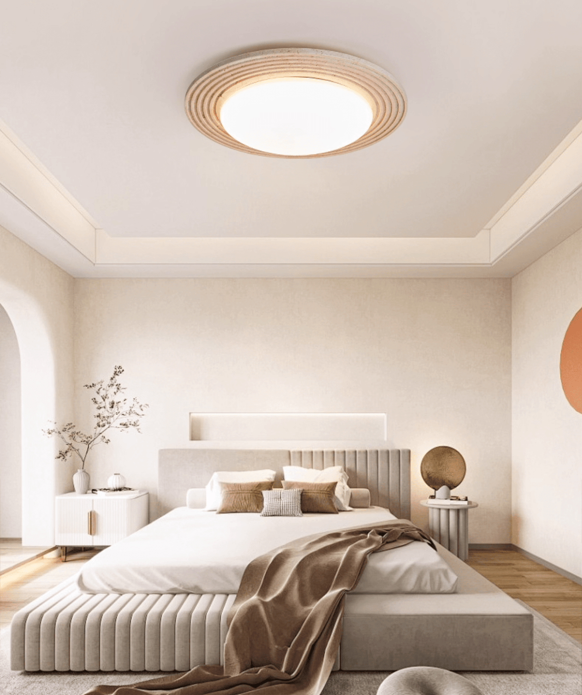 Orinir minimalistisk taklampa i travertin