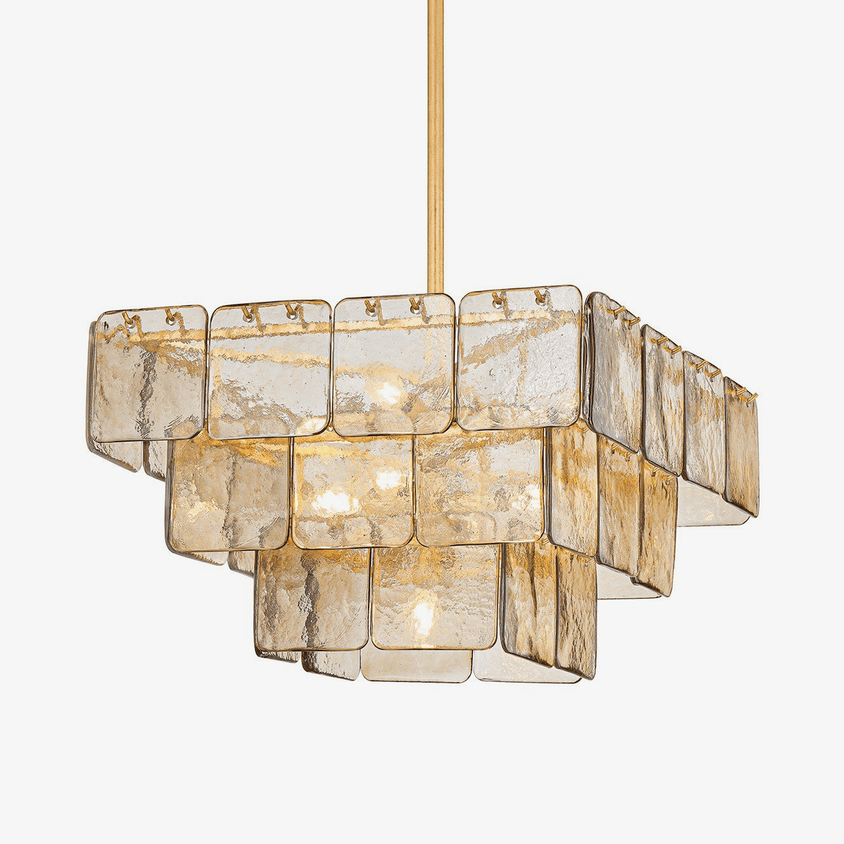 Candelabro Celaniel, vidro Piastre cor de champanhe, moderno