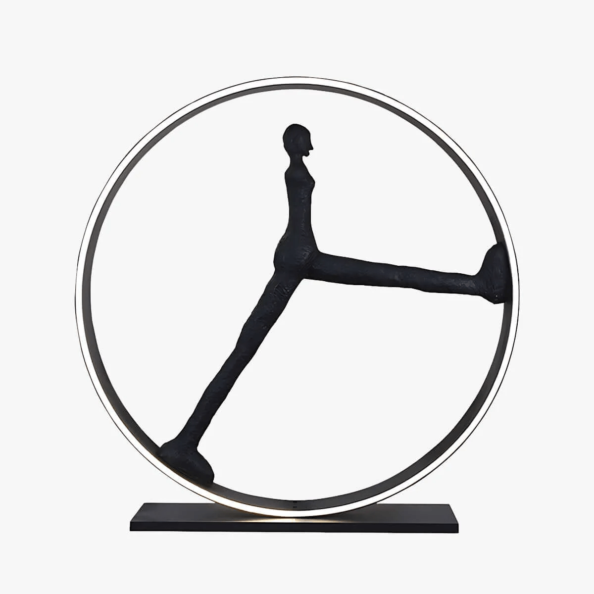 Candeeiro de pé interior com escultura Cyra