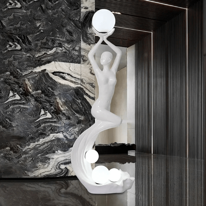 Muse modern skulptural golvlampa