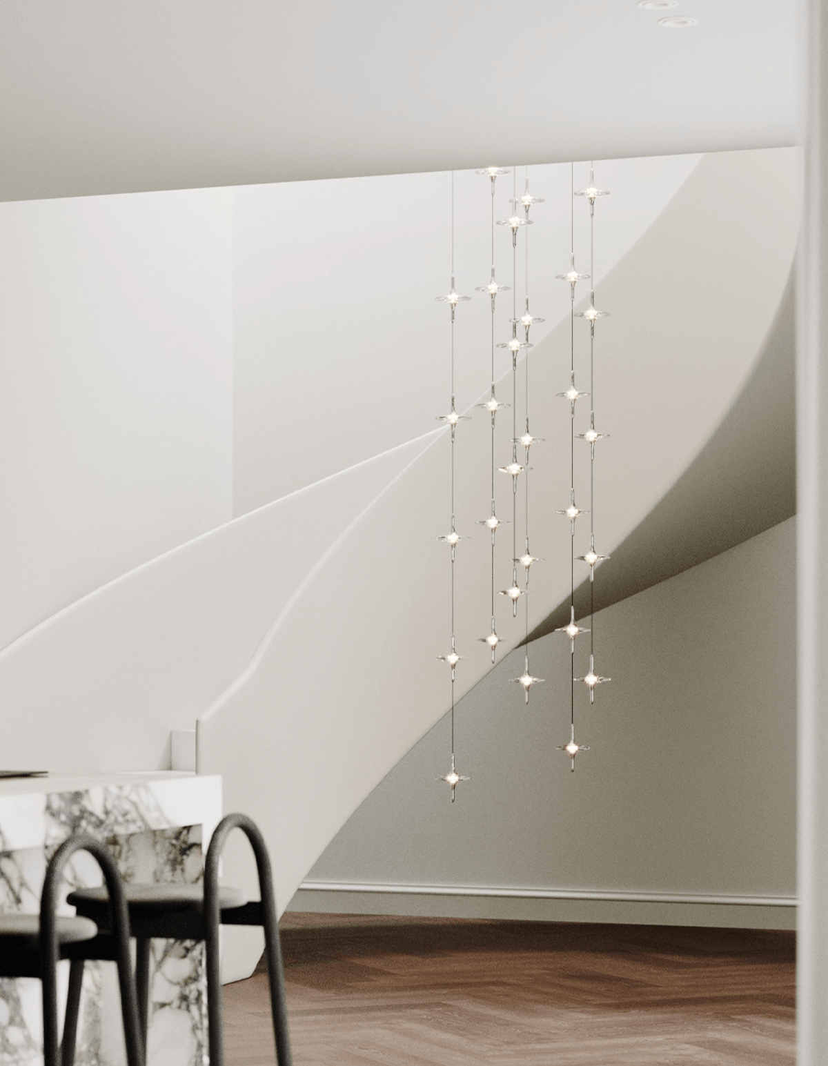 Candelabro de escadaria Varcienne Starfall
