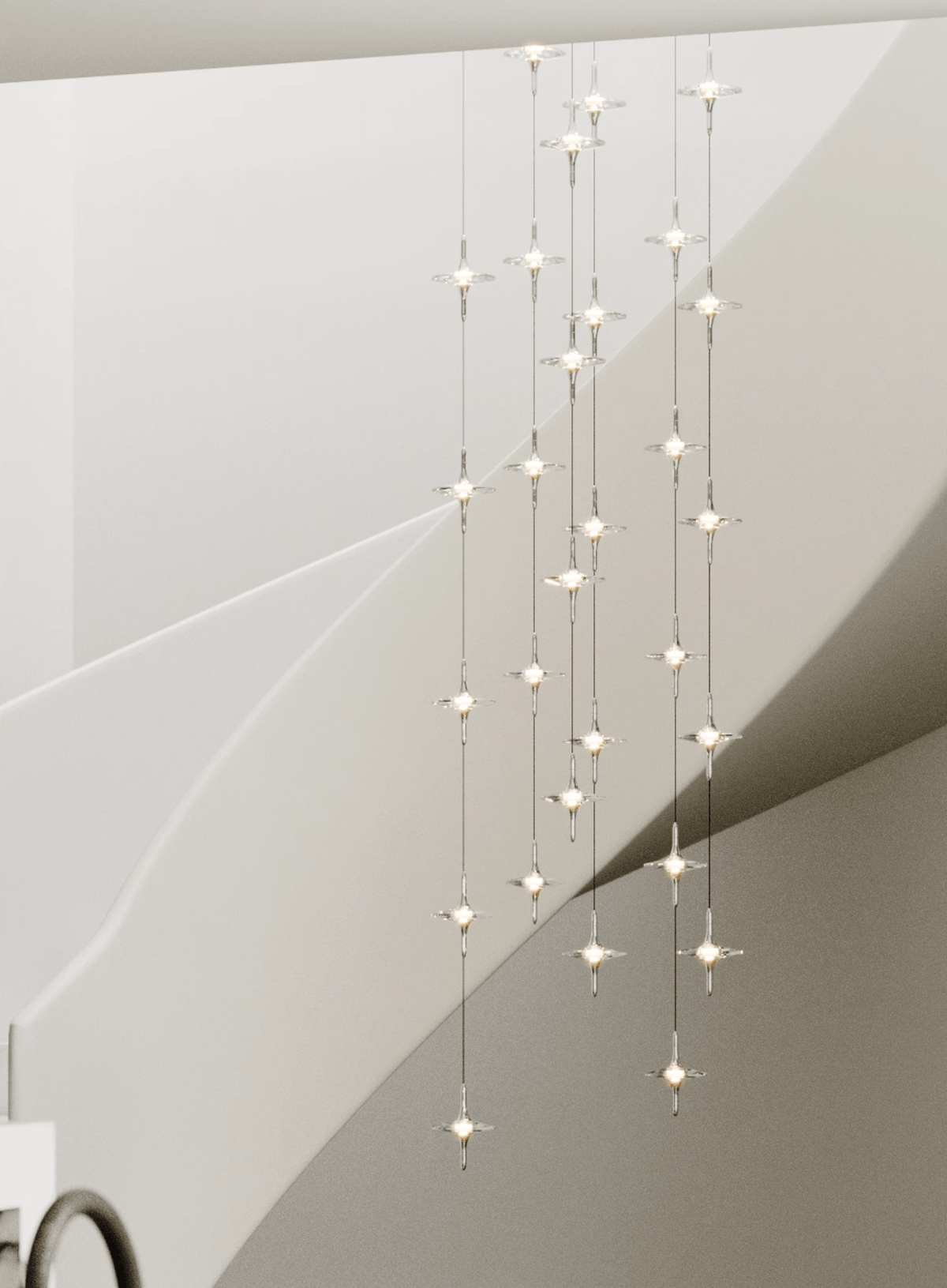 Candelabro de escadaria Varcienne Starfall