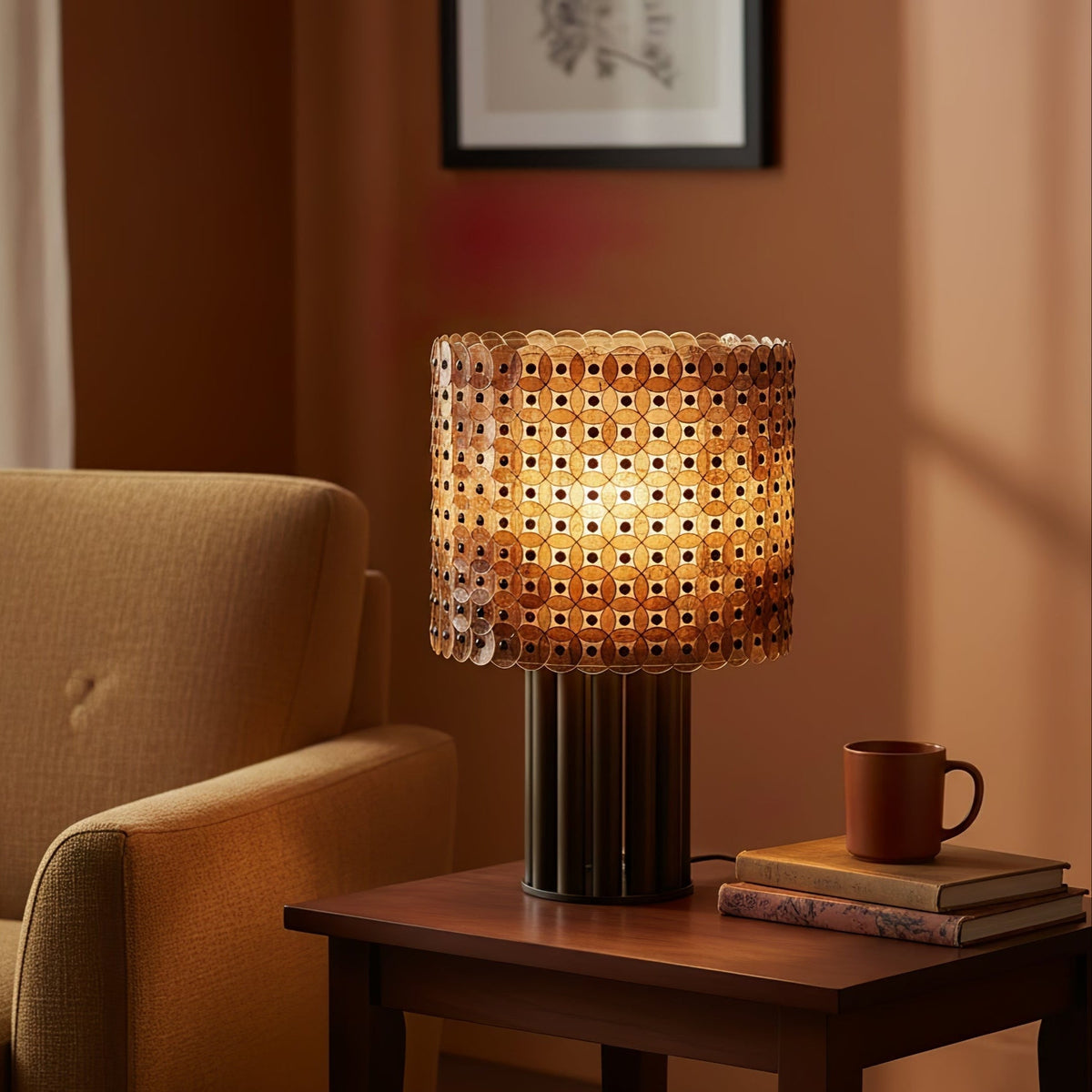 Calaliella-bordlampe med skivelameller