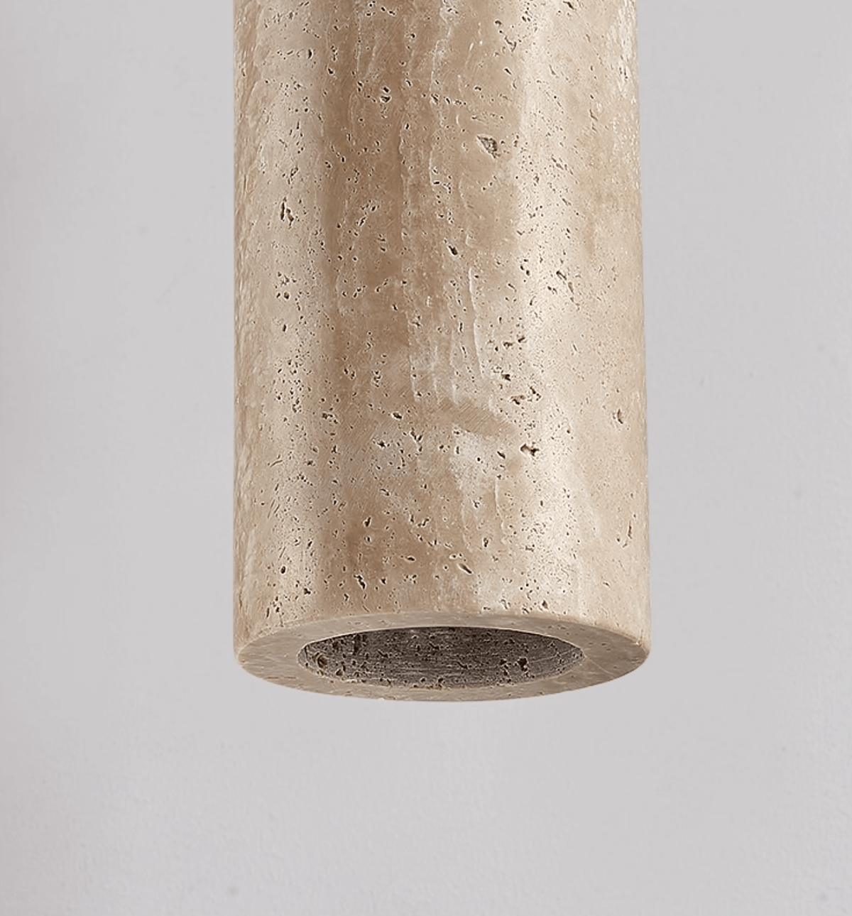 Candeeiro suspenso Ashton Travertine Cylinder Disc