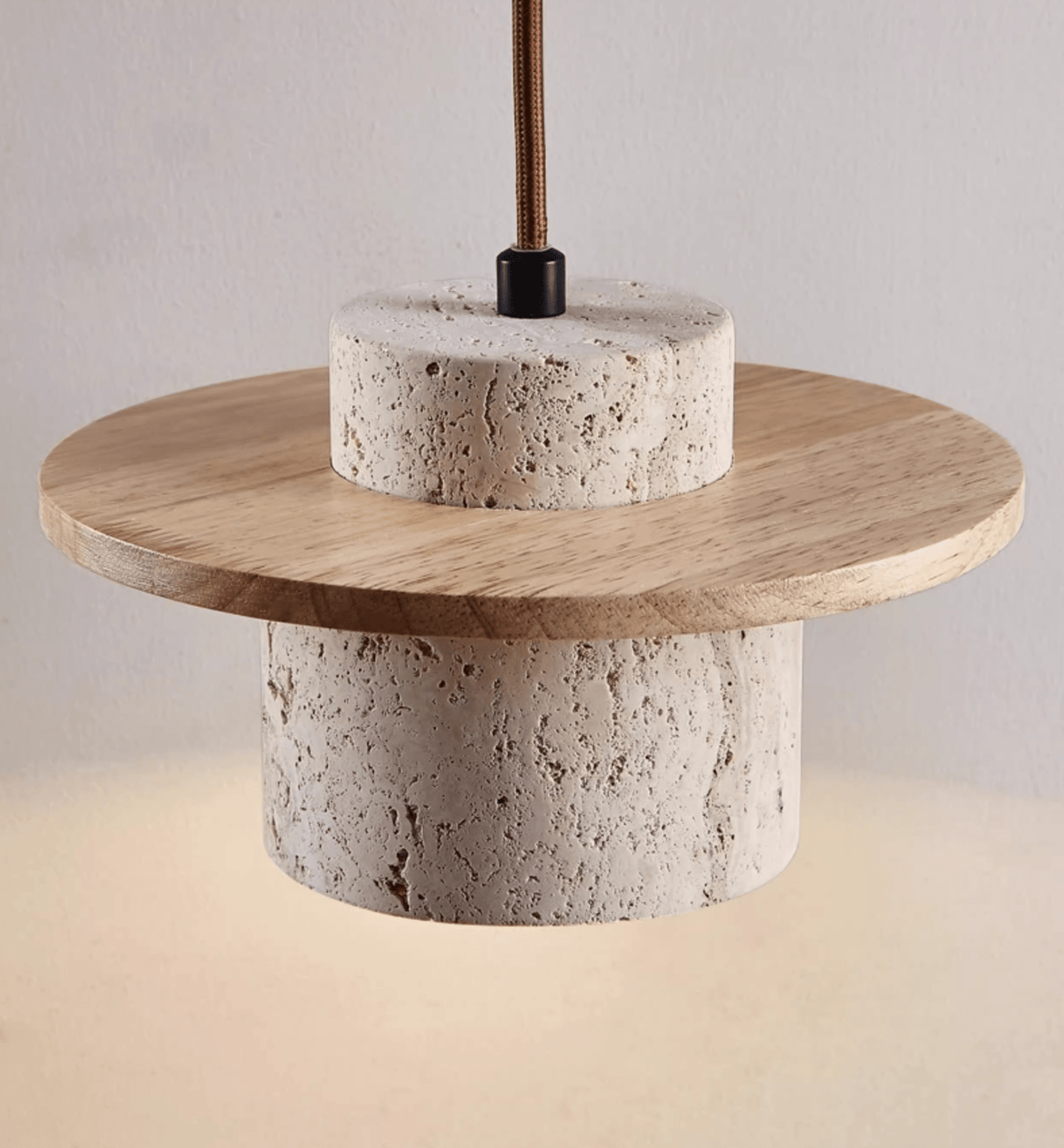 Neririse cylindrisk stenvæglampe
